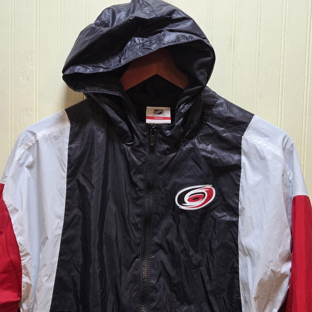 Carolina Hurricanes‎ Jacket Boys Large Multi NHL Hockey Hooded Windbreaker